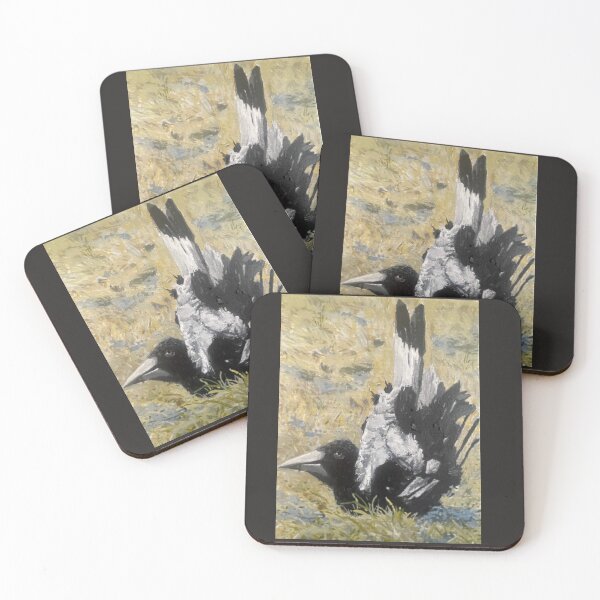Item preview, Magpie having a bath  designed and sold by ThreeCornerJack.