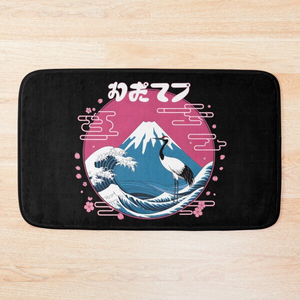 Item preview, Japanese bird crane retro wave designed and sold by IdeaTree.
