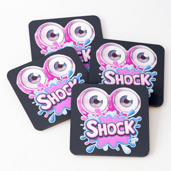 Item preview, Shocked eyes, vivid pink and blue artwork designed and sold by silent-violin.