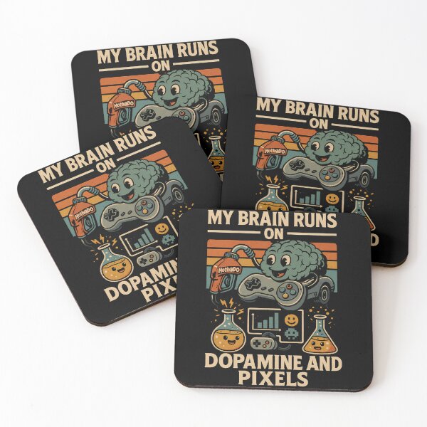 Item preview, Dopamine Powered Pixel Brain designed and sold by PosiPrints.