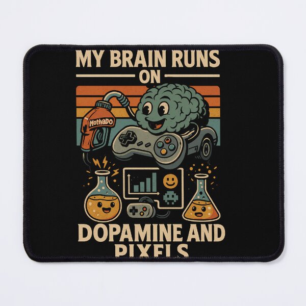 Item preview, Dopamine Powered Pixel Brain designed and sold by PosiPrints.