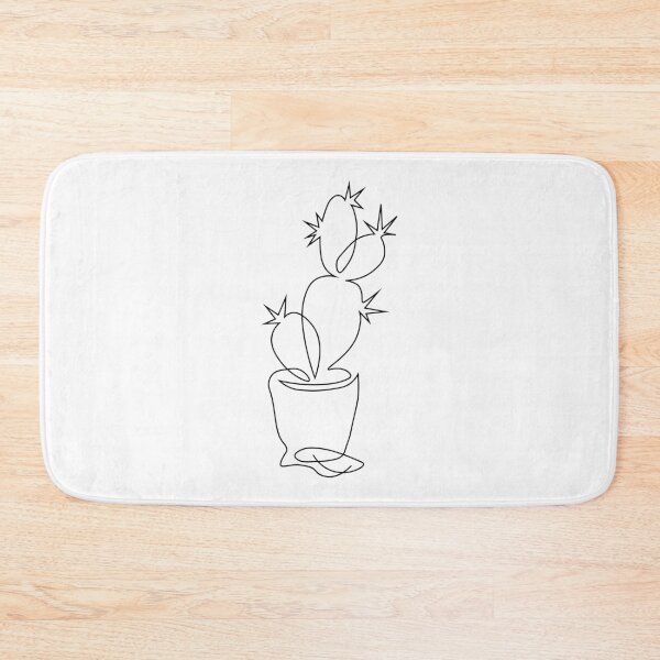 Item preview, Cactus in Pot - Minimalist Single Line Art | One Continuous Line Drawing designed and sold by JSWDESIGNS.
