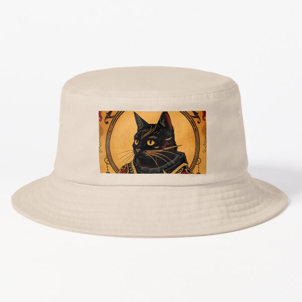 Vista previa del artículo con la obra «Gato negro con armadura de caballero», diseñado y vendido por Cartoonyono.