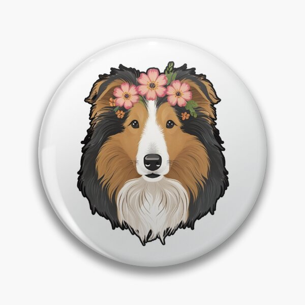 Item preview, Floral Silhouette of a Rough Collie designed and sold by GoodyPaws.