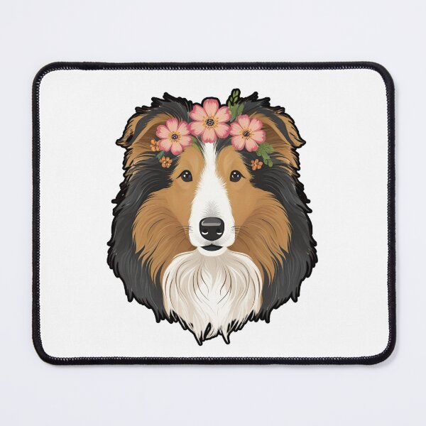 Item preview, Floral Silhouette of a Rough Collie designed and sold by GoodyPaws.