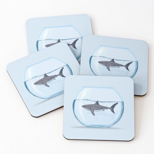 Item preview, Tiny Shark in A Fish Bowl designed and sold by Whimsy-Wildlife.