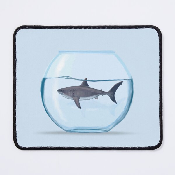 Item preview, Tiny Shark in A Fish Bowl designed and sold by Whimsy-Wildlife.