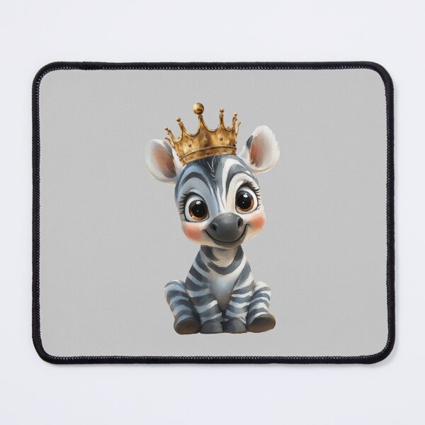 Item preview, Royal Baby Zebra with Crown – Cute Jungle Animal King Design designed and sold by Art of Ngu.
