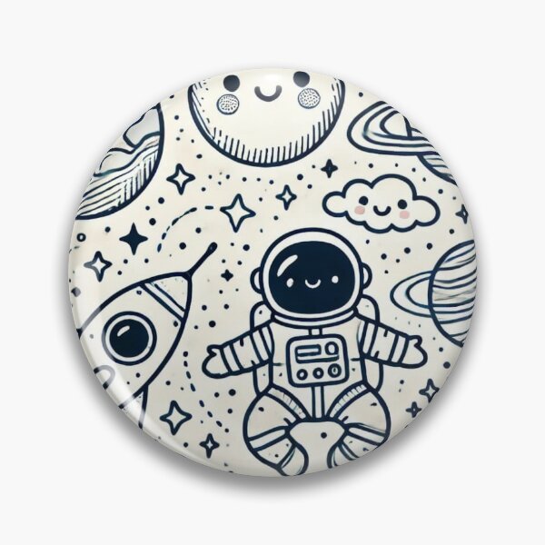 Item preview, Whimsical Astronaut in Playful Outer Space designed and sold by BKPDesigns.
