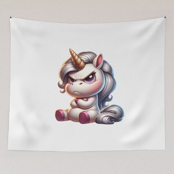 Item preview, Cute Angry Unicorn designed and sold by artistevt.