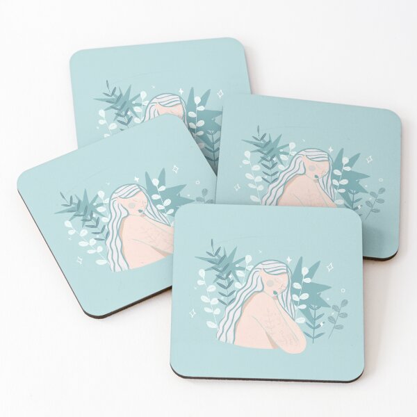 Item preview, Soft blue mermaid designed and sold by JennyPrintsUK.