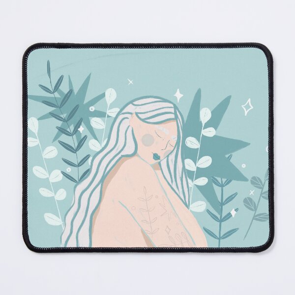 Item preview, Soft blue mermaid designed and sold by JennyPrintsUK.