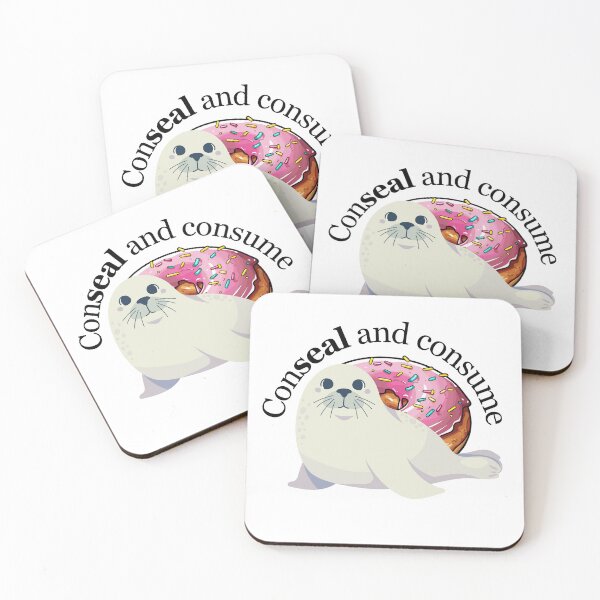 Item preview, Conceal and consume the doughnut or donut cute seal  designed and sold by ClickATee Store .