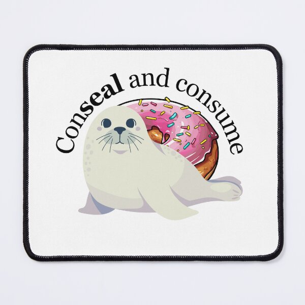 Item preview, Conceal and consume the doughnut or donut cute seal  designed and sold by ClickATee Store .