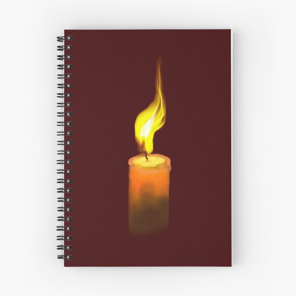 Item preview, Hand-drawn candle – festive, minimalist illustration on a dark background, Christmas decoration design designed and sold by Nadja Leutloff.