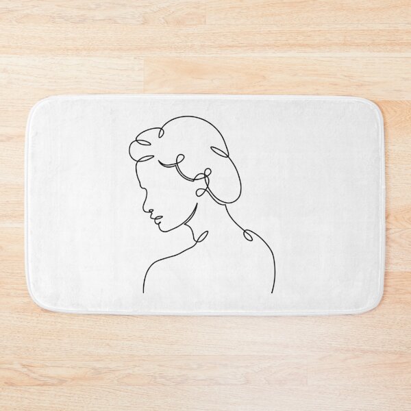 Item preview, Continuous Drawing Line Art - Young Woman Girl Portrait Profile (Side View) designed and sold by JSWDESIGNS.