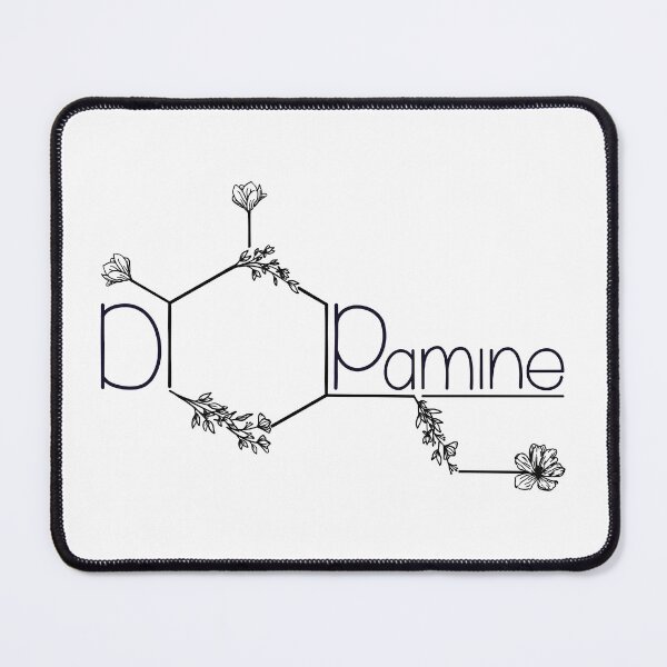 Item preview, Dopamine molecule floral neurotrasmitter dopamine text designed and sold by Szkicerka.