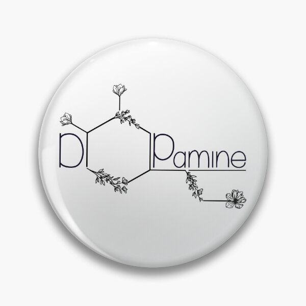 Item preview, Dopamine molecule floral neurotrasmitter dopamine text designed and sold by Szkicerka.