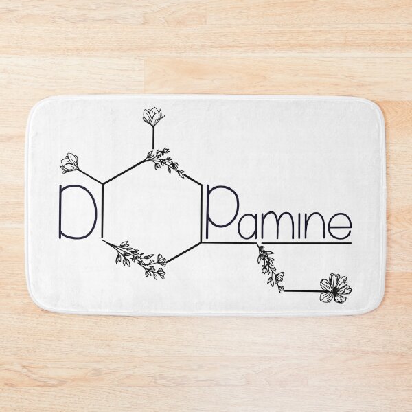 Item preview, Dopamine molecule floral neurotrasmitter dopamine text designed and sold by Szkicerka.