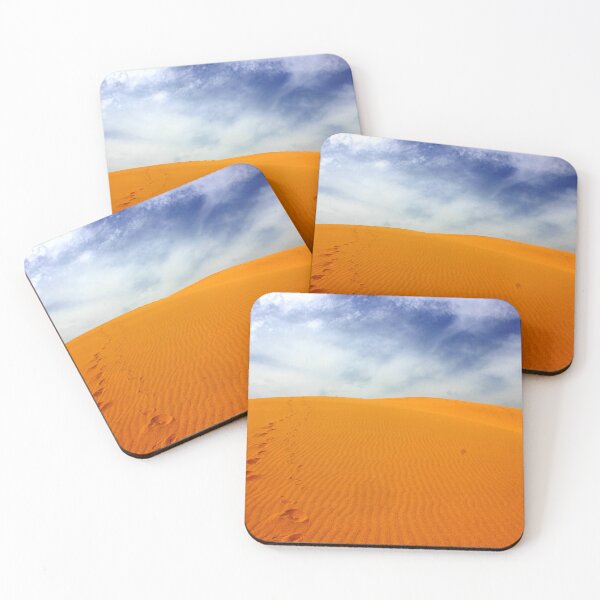 Item preview, A chain of footprints on the sand of a desert dune designed and sold by The Ink Nest..