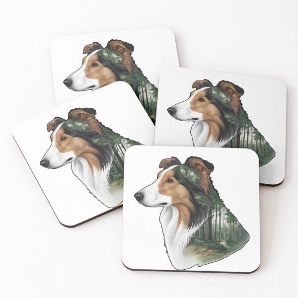 Item preview, Forest Silhouette of a Smooth Collie designed and sold by GoodyPaws.