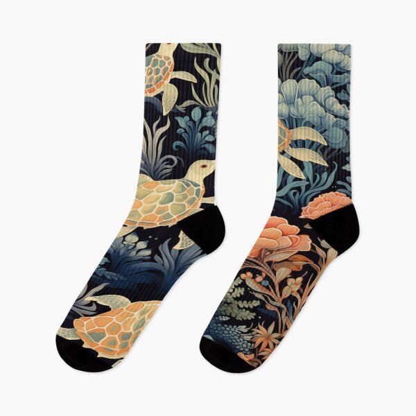 Item preview, William Morris Sea Turtles – Underwater Garden Elegance designed and sold by MidCenturyStore.