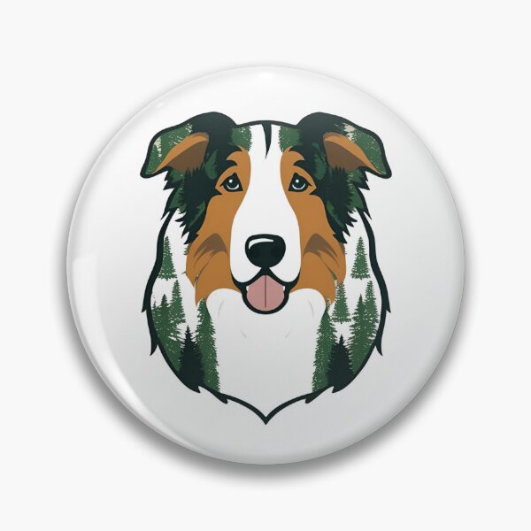 Item preview, Forest Silhouette of a Smooth Collie designed and sold by GoodyPaws.