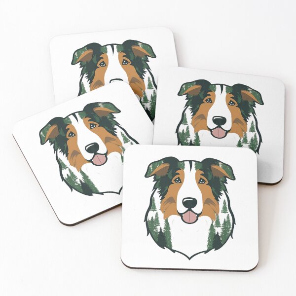 Item preview, Forest Silhouette of a Smooth Collie designed and sold by GoodyPaws.