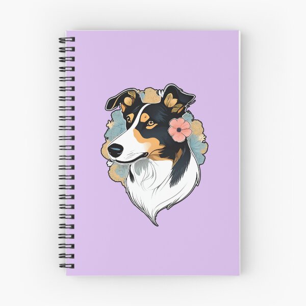 Item preview, Floral Silhouette of a Smooth Collie designed and sold by GoodyPaws.