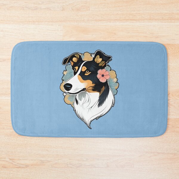 Item preview, Floral Silhouette of a Smooth Collie designed and sold by GoodyPaws.