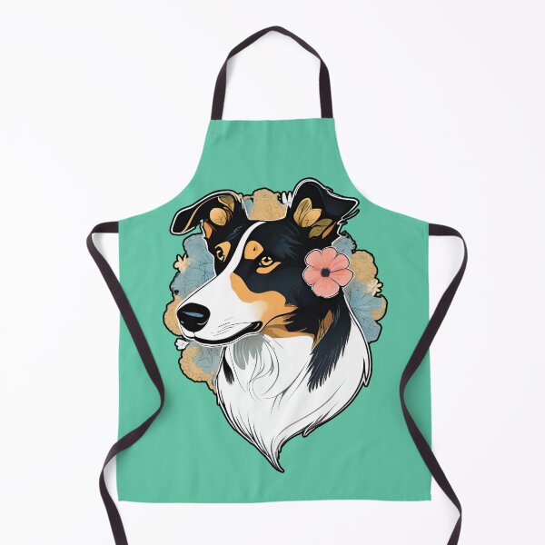 Item preview, Floral Silhouette of a Smooth Collie designed and sold by GoodyPaws.