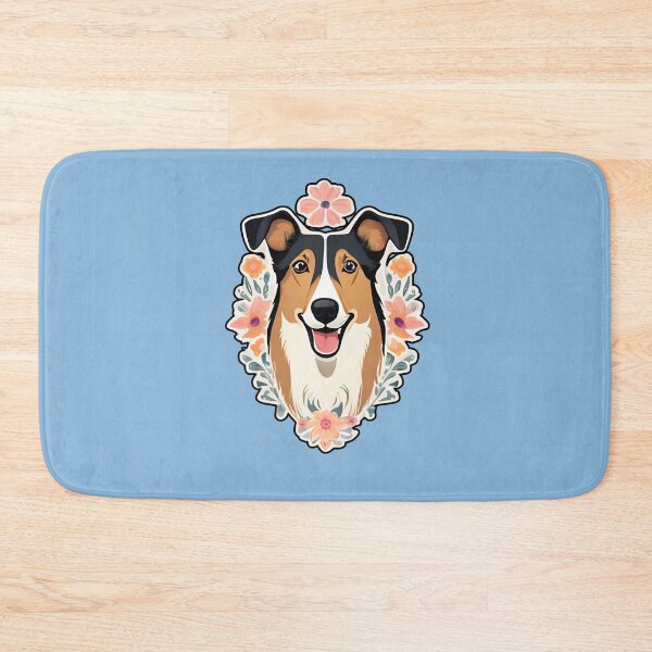 Item preview,  Floral Silhouette of a Smooth Collie designed and sold by GoodyPaws.