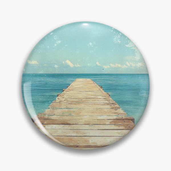 Item preview, Vintage Wooden Pier Extending into Crystal Clear Ocean designed and sold by AchaRat.