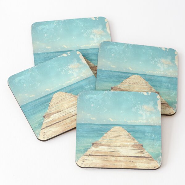 Item preview, Vintage Wooden Pier Extending into Crystal Clear Ocean designed and sold by AchaRat.