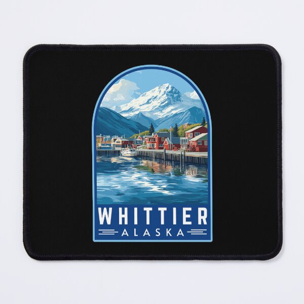 Item preview, Whittier in Alaska, USA Vintage Travel Art Emblem designed and sold by MaateoDesign.