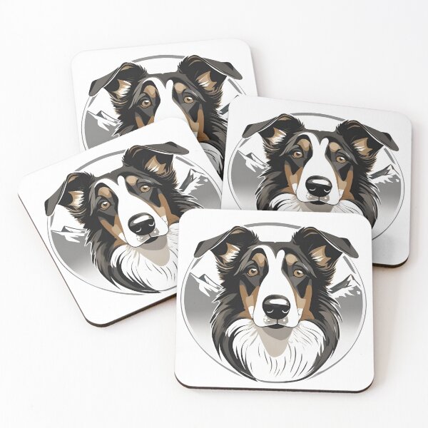 Item preview, Mountain Silhouette of a Smooth Collie designed and sold by GoodyPaws.