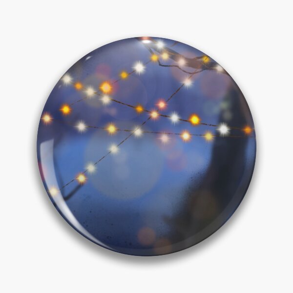 Item preview, Procreate drawn lights on a blue background – Festive, warm atmosphere for Christmas and more designed and sold by Nadja Leutloff.