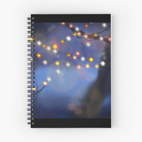 Item preview, Procreate drawn lights on a blue background – Festive, warm atmosphere for Christmas and more designed and sold by Nadja Leutloff.