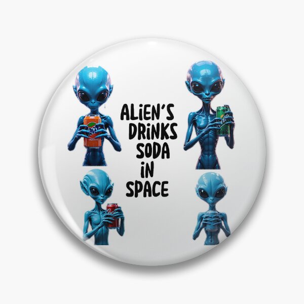Item preview, Blue Alien's Drinks Soda In Space designed and sold by KriticalDesigns.