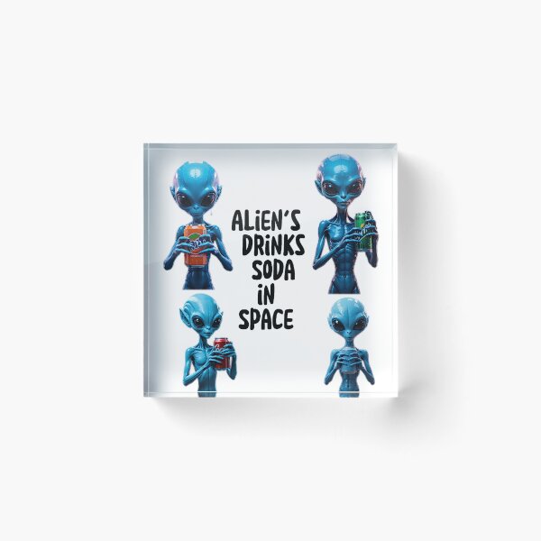 Item preview, Blue Alien's Drinks Soda In Space designed and sold by KriticalDesigns.