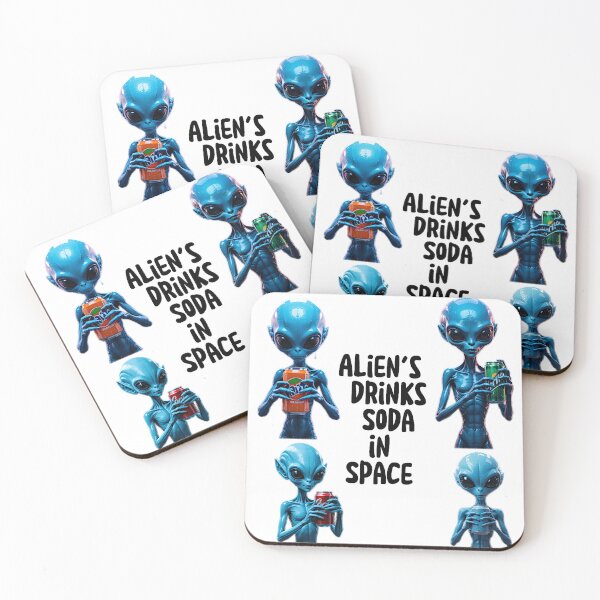 Item preview, Blue Alien's Drinks Soda In Space designed and sold by KriticalDesigns.