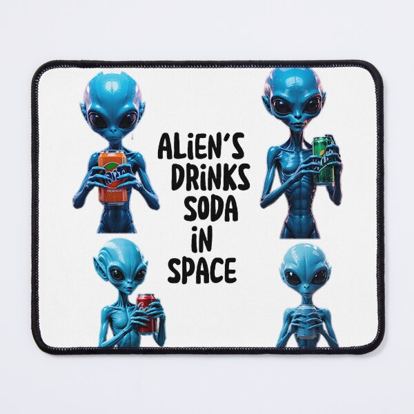 Item preview, Blue Alien's Drinks Soda In Space designed and sold by KriticalDesigns.
