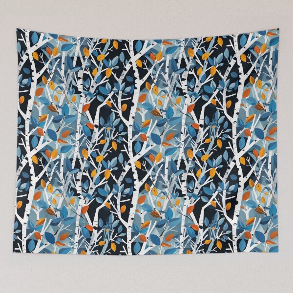 Item preview, Vibrant Birch Leaves Pattern designed and sold by ArtDzignsZA.
