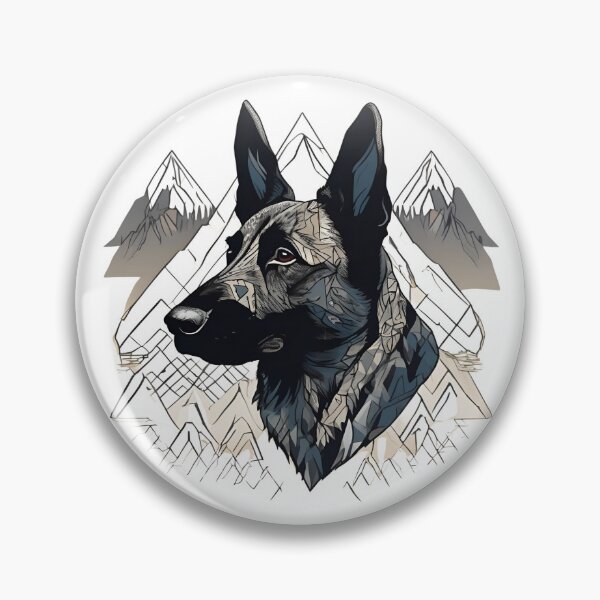 Item preview, Mountain Silhouette of a Dutch Shepherd designed and sold by GoodyPaws.