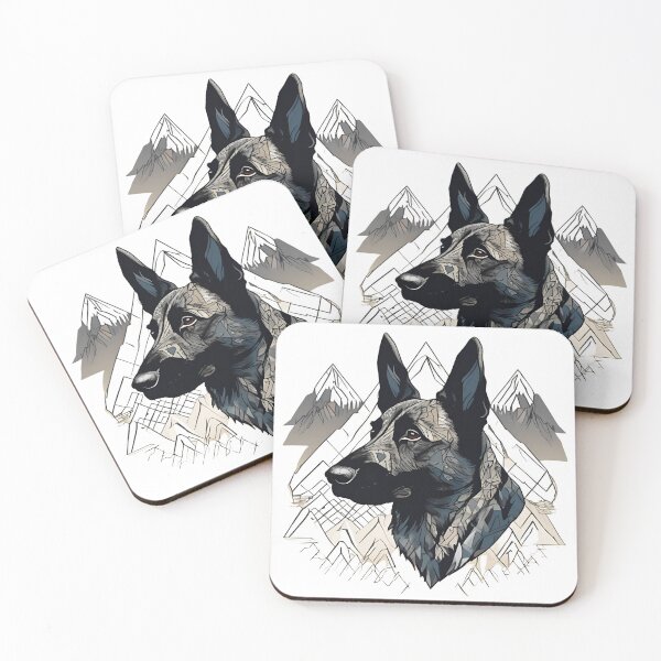 Item preview, Mountain Silhouette of a Dutch Shepherd designed and sold by GoodyPaws.