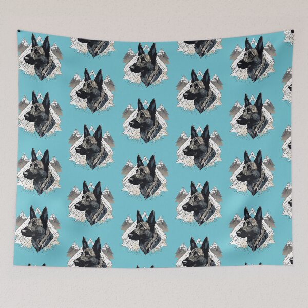 Item preview, Mountain Silhouette of a Dutch Shepherd designed and sold by GoodyPaws.