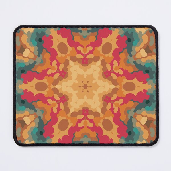 Item preview, Retro Mandala Red Yellow and Blue designed and sold by WormholeOrbital.