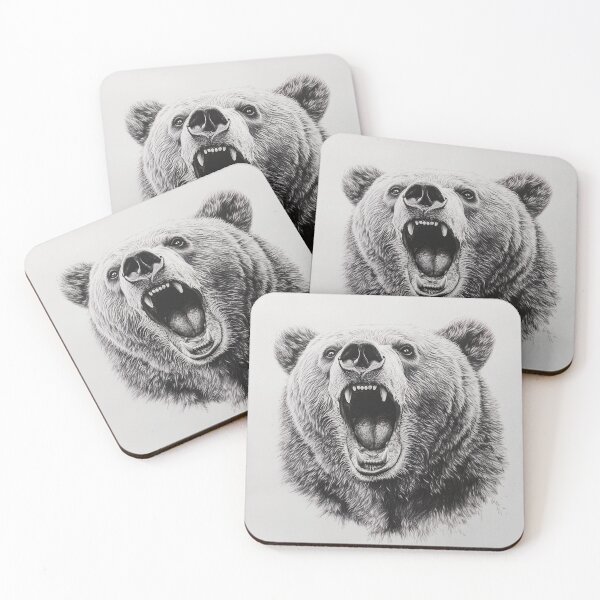 Item preview, Realistic Grizzly bear pencil drawing designed and sold by Pencil-Art.