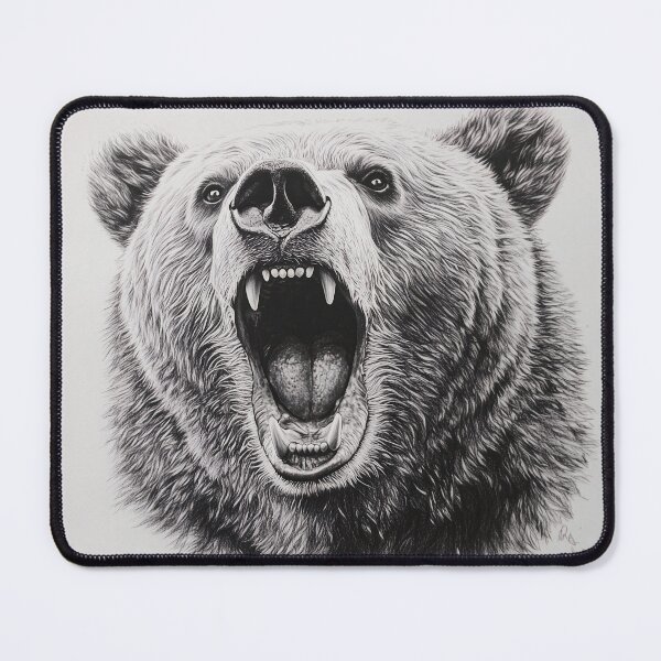 Item preview, Realistic Grizzly bear pencil drawing designed and sold by Pencil-Art.
