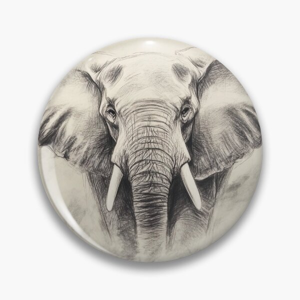 Item preview, Realistic Elephants pencil drawing designed and sold by Pencil-Art.